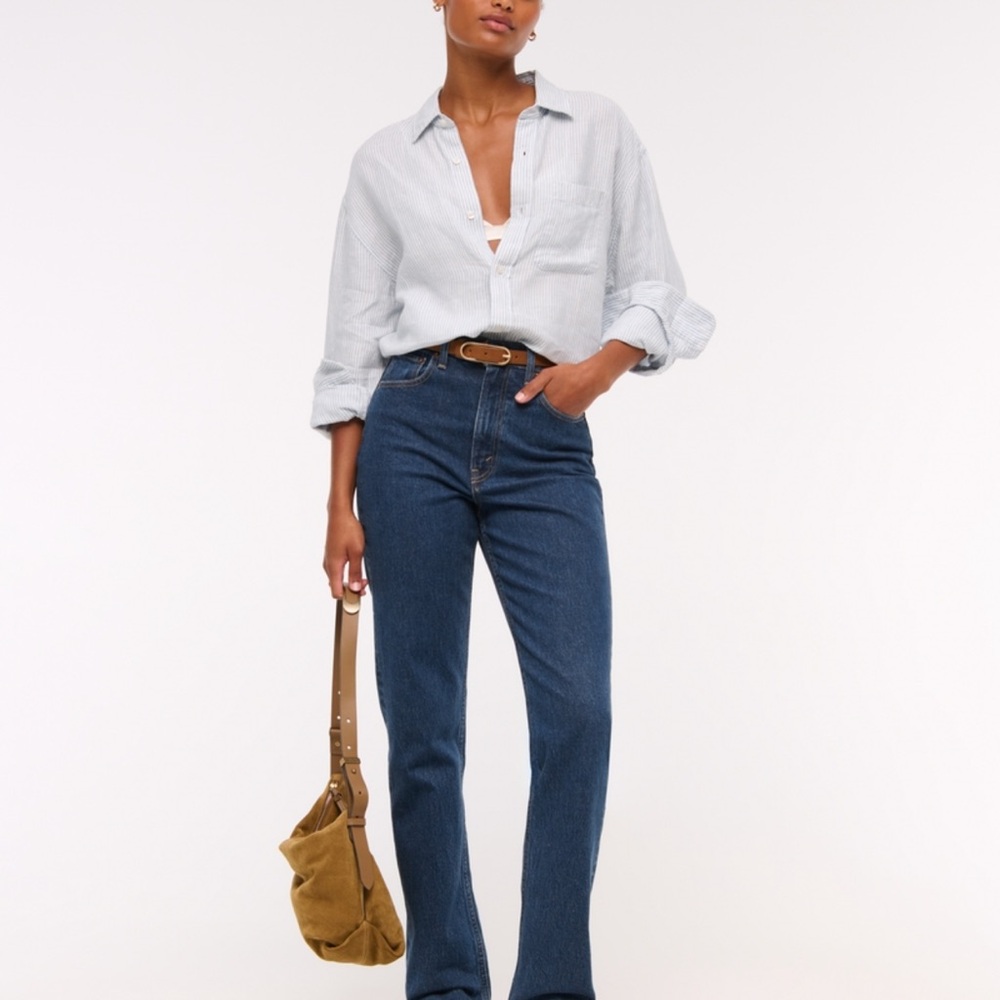 Abercrombie & Fitch The 90s Straight Ultra High Rise Jeans Curve Love